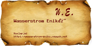 Wasserstrom Enikő névjegykártya